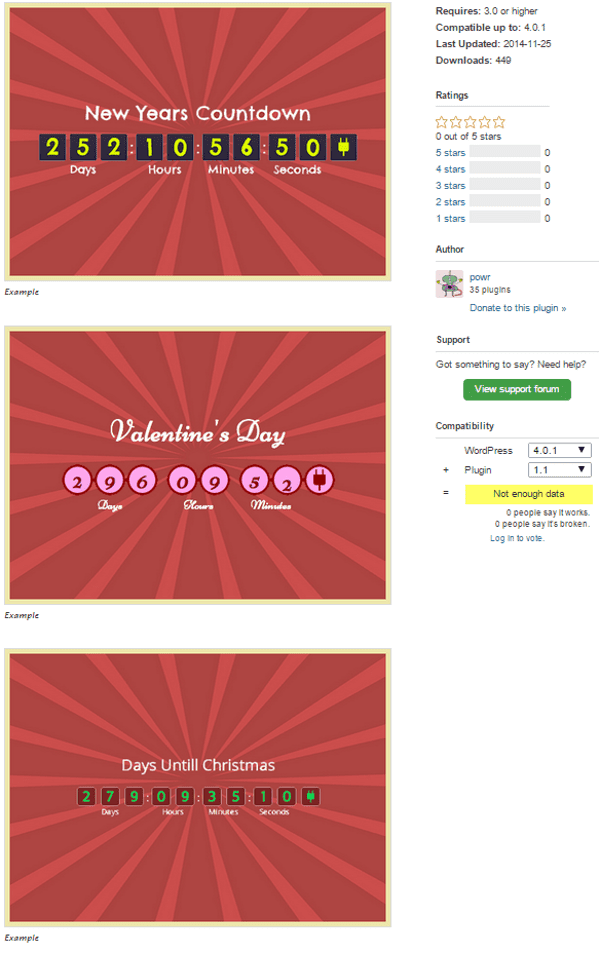 WordPress Christmas Plugins - POWr Holiday Countdown