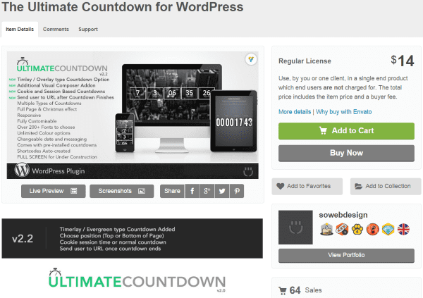 WordPress Christmas Plugins - The Ultimate Countdown
