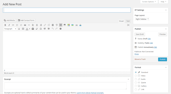 A Look At The Upcoming WordPress Front-End Editor - Current Visual Editor