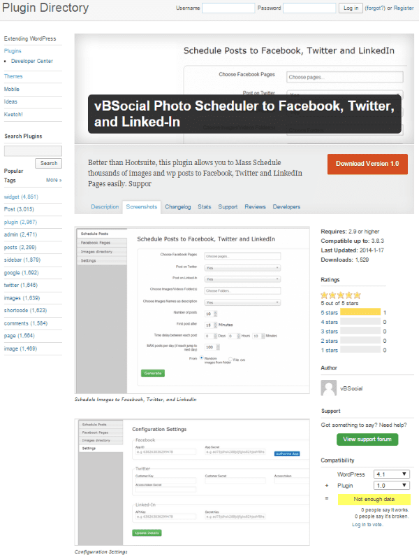 How To Post To Facebook From WordPress - vBSocial Photo Scheduler