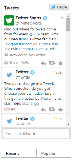 How To Use Twitter For Business - Twitter Widget