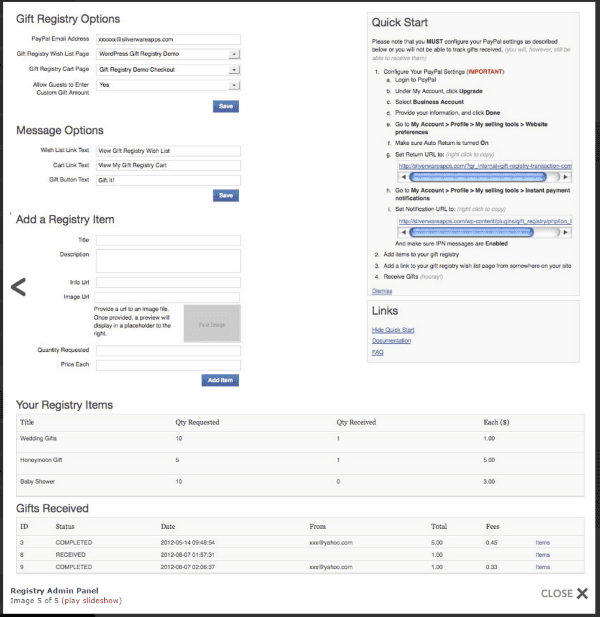 How to Build a Wedding Website with WordPress - Gift Registry