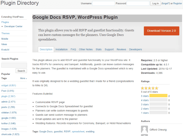 How to Build a Wedding Website with WordPress - Google Docs RSVP, WordPress Plugin