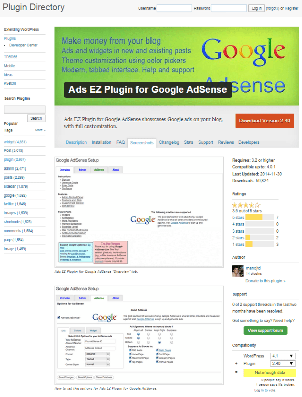 How to Monetize Your WordPress Site Using Adsense - Ads EZ Plugin for Google AdSense
