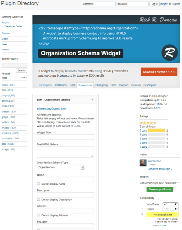 How to Optimize Your WordPress Site for Local Search - Organization Schema Widget