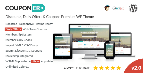 Couponer: WordPress coupon theme