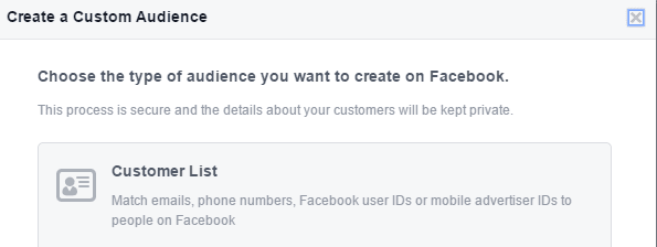 Custom Audience on Facebook