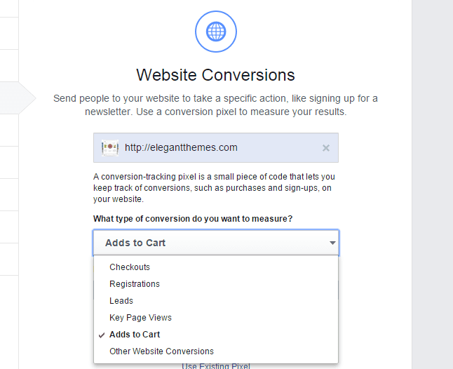 Website conversion actions oCPM