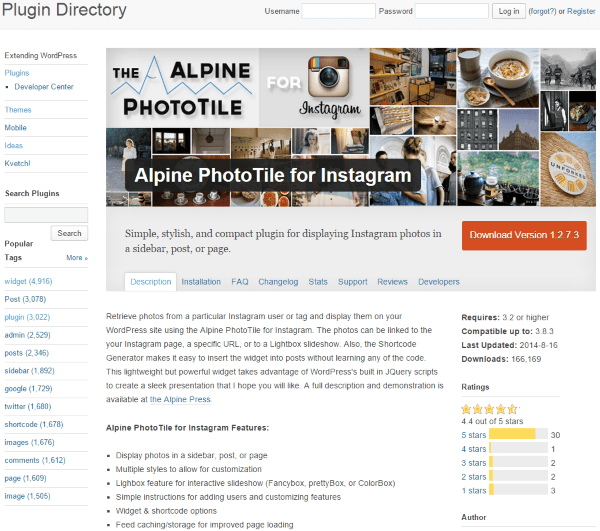 Four Ways to Better Integrate Instagram Into Your WordPress Site - Alpine PhotoTile for Instagram