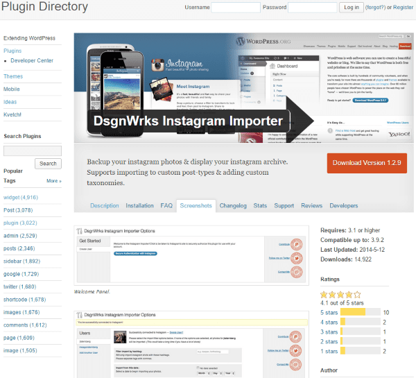 Four Ways to Better Integrate Instagram Into Your WordPress Site - DsgnWrks Instagram Importer