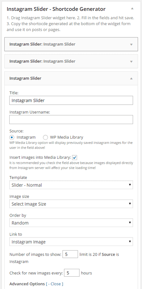 Four Ways to Better Integrate Instagram Into Your WordPress Site - Instagram Slider Widget 2