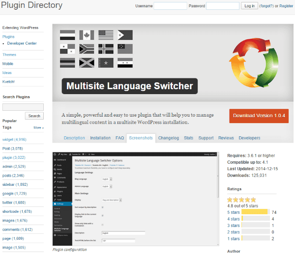 wordpress theme language switcher