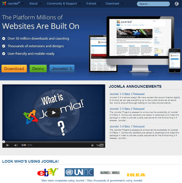 WordPress vs. Joomla – What is Joomla and Who is it For