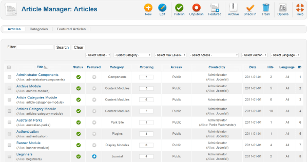 WordPress vs. Joomla – joomla Creating an Article Article Manager