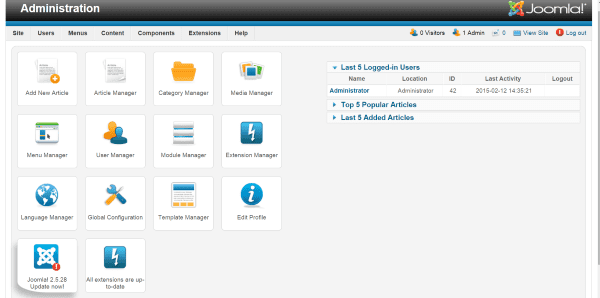 WordPress vs. Joomla – joomla updates