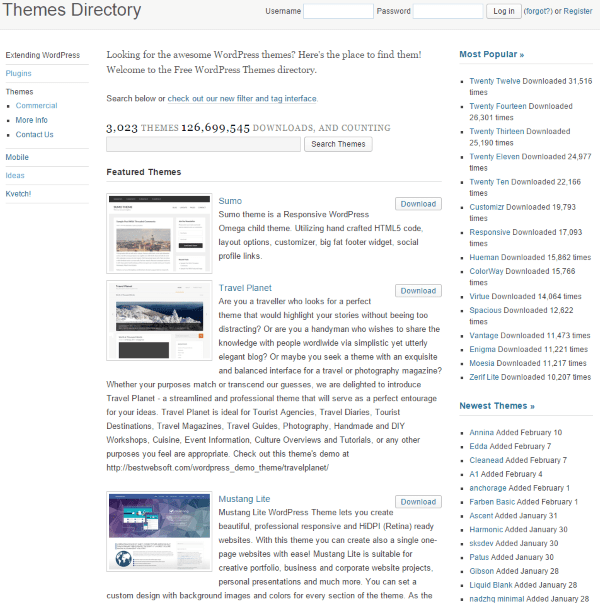 WordPress vs. Joomla – wordpress themes