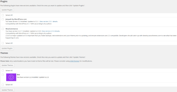 WordPress vs. Joomla – wordpress updates