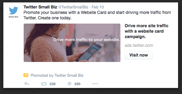 example of a promoted tweet