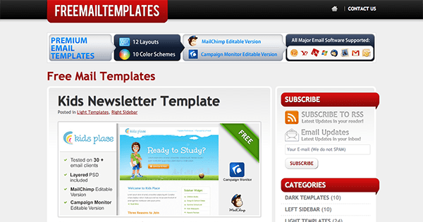 20 Best Email Newsletter Templates Free Psd Eps Ai