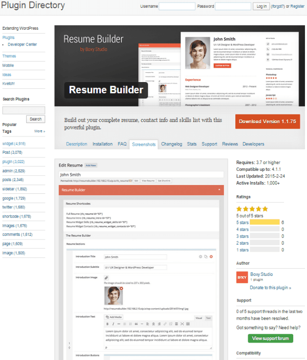 How To Create An Online Resume Using WordPress - Resume Builder