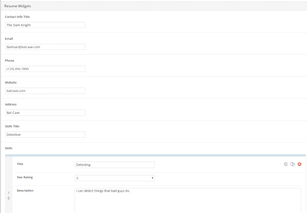 How To Create An Online Resume Using WordPress - Resume Widgets