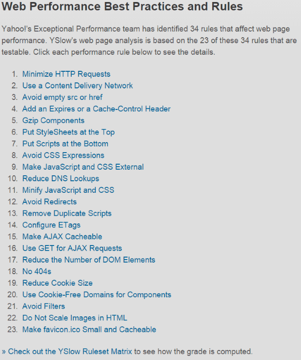 How To Improve Your Website's Yahoo Yslow Score - Web Performance Best Practices and Rules
