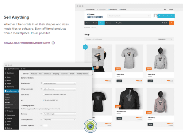 WooCommerce features