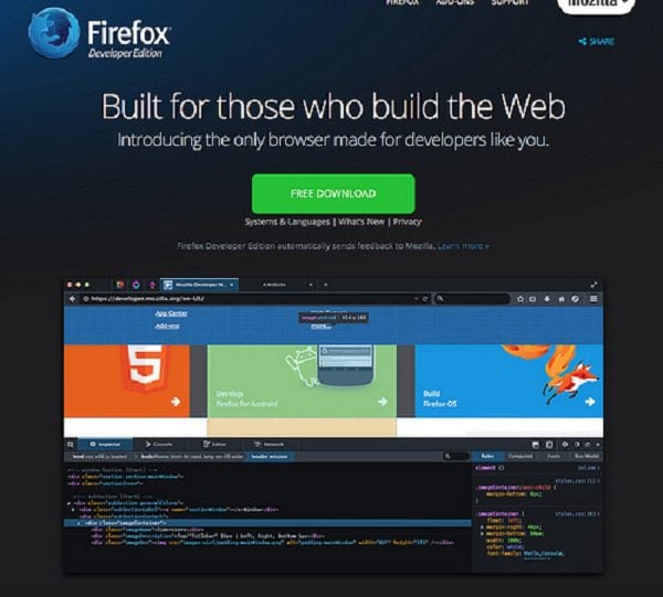 Download Firefox Developer Edition