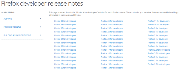 Firefox Developer Release Notes