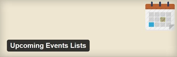 Upcoming Events Lists plugin
