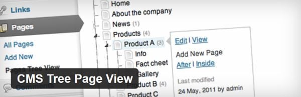 CMS Tree Page View