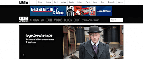 BBC America homepage