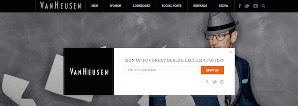 Van Heusen Homepage