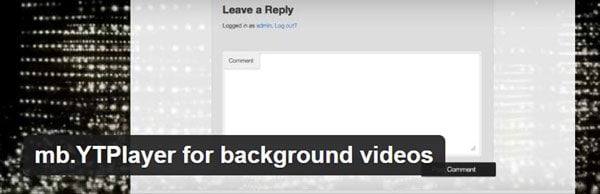 Plugin for Using YouTube Videos as Backgrounds