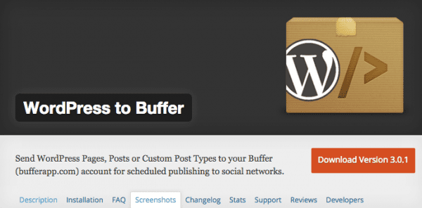 WP to Buffer Screenshot