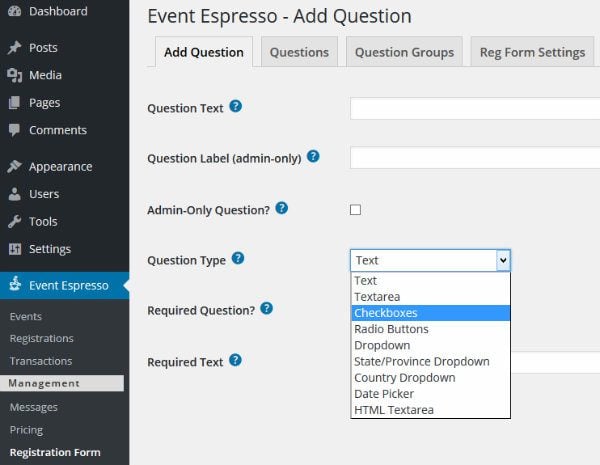 Event Espresso Ask Question