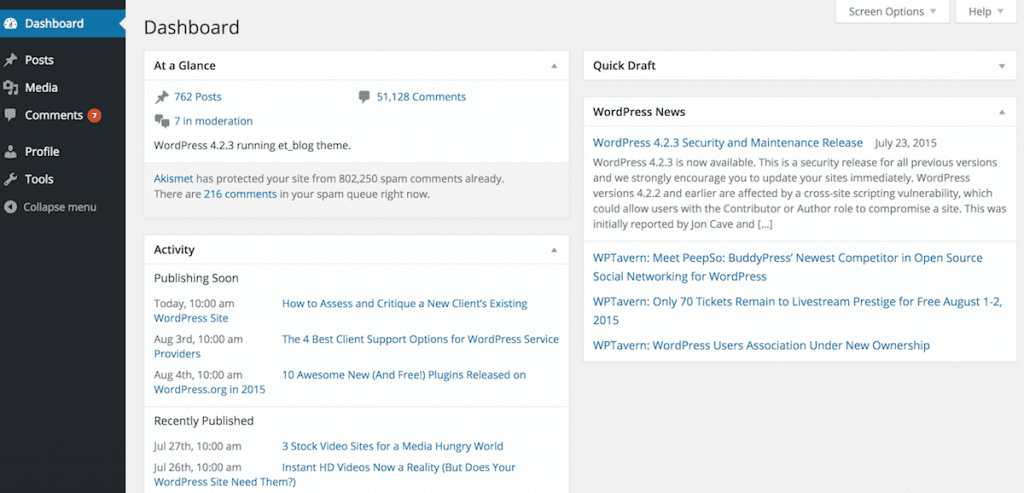 wordpress-dashboard