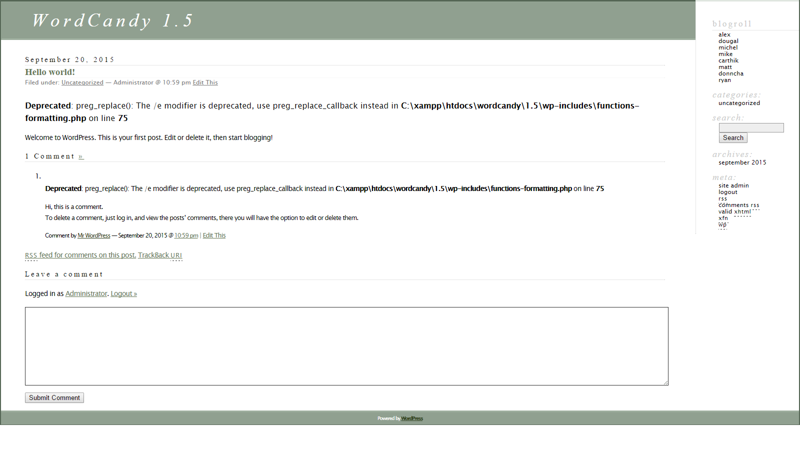 Deprecated use. Deprecated use