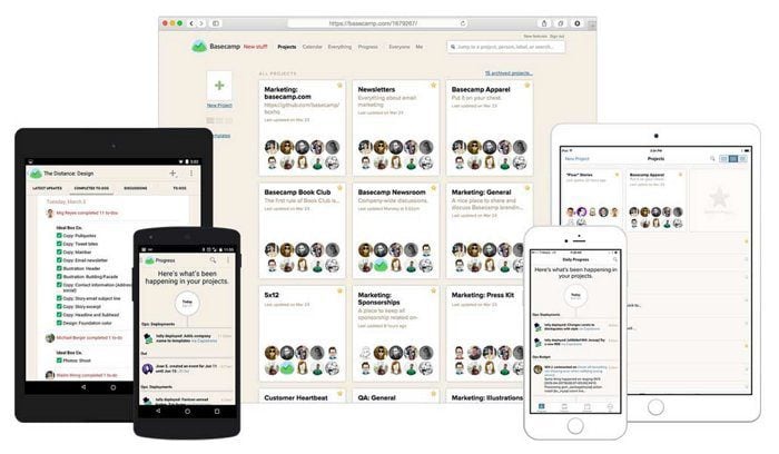Basecamp project management.