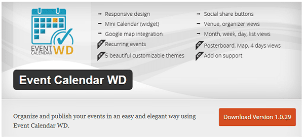 Event Calendar plugin