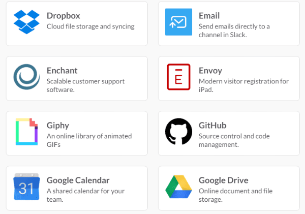 Slack integrates with several different services