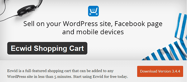 Ecwid WordPress product listing