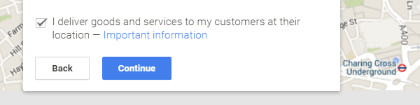 Google My Places Service Area