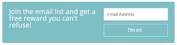 The email optin module from Divi