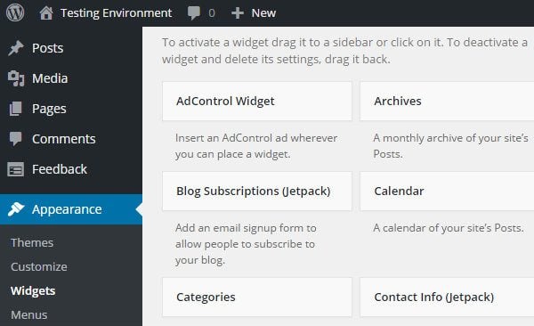 AdControl Widgets