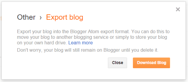 Export from Blogger 2