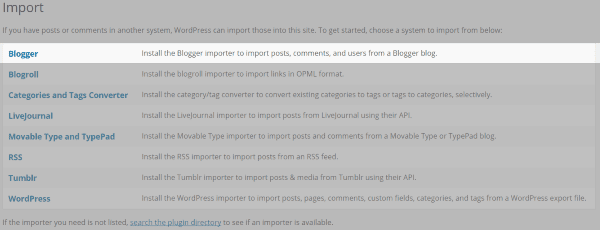 Import to WordPress 2