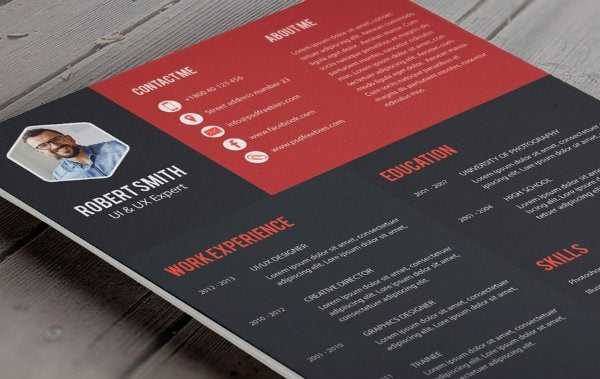 PSD Freebies Resume