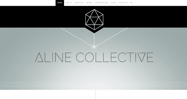 A screenshot from the Aline Collective website.