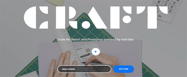 A screenshot of the Craft by InVision homepage.